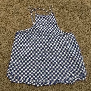 Blue gingham tank